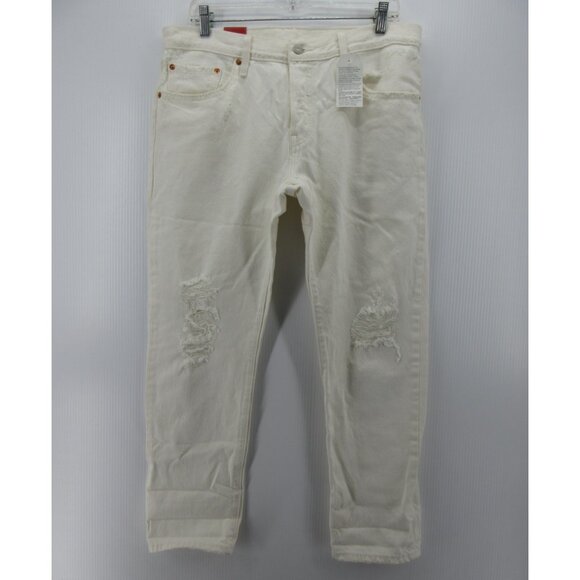 Levis 501 CT Jeans 30 Button Fly Distressed Cropped Denim Pants NEW - Picture 1 of 16
